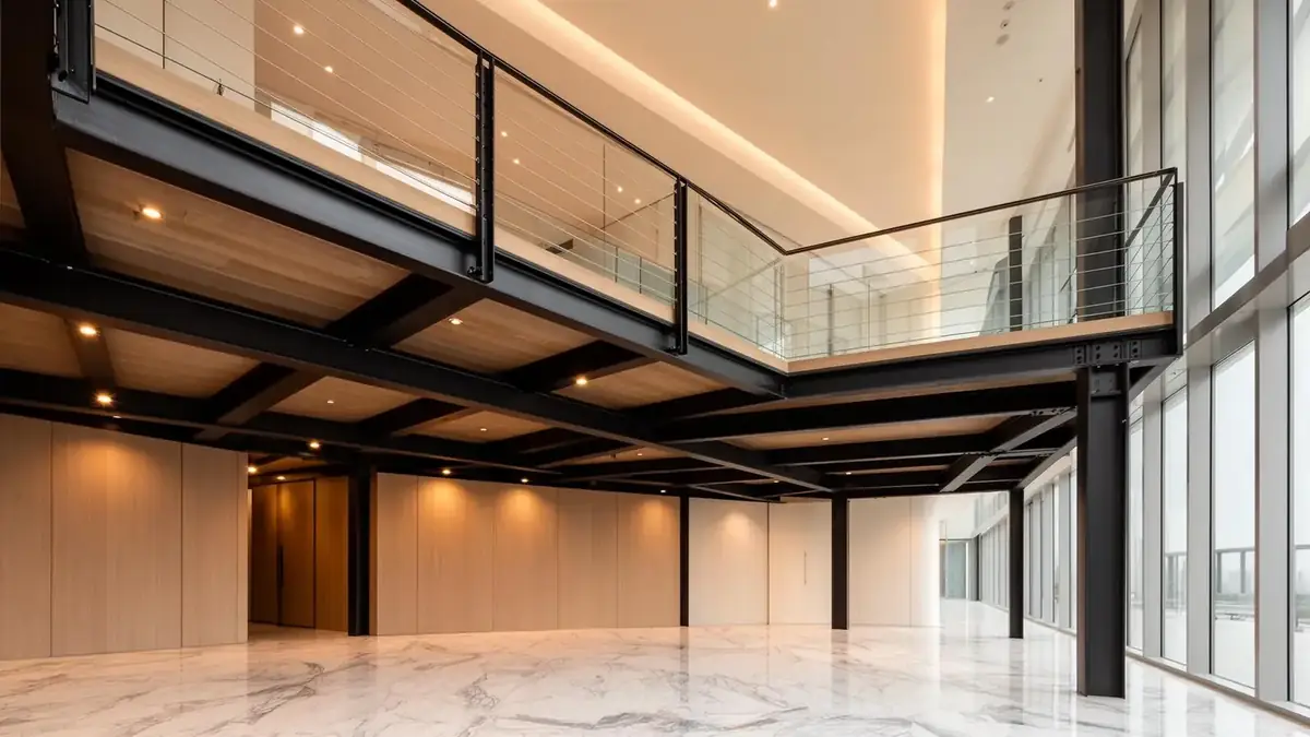 Steel mezzanine floor fabrication and installation in a Dubai warehouse — INFRAMEX Projects