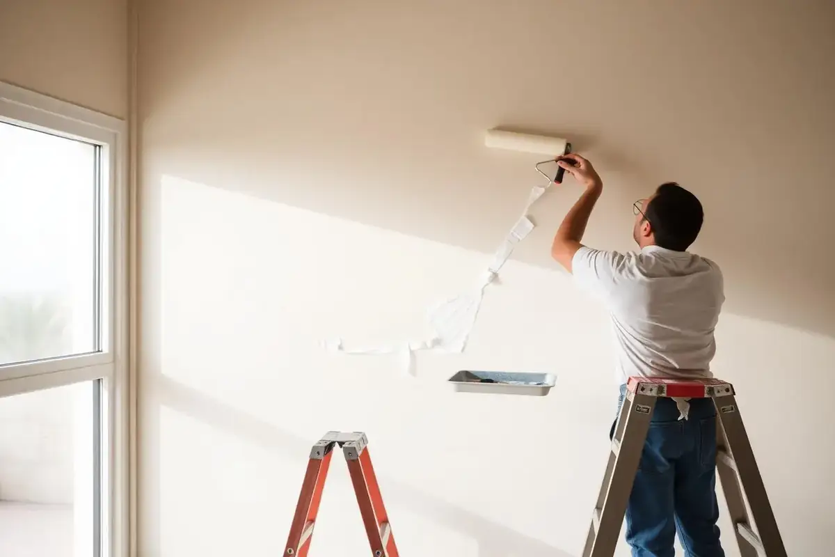 Interior and exterior painting works at a Dubai villa by INFRAMEX Projects